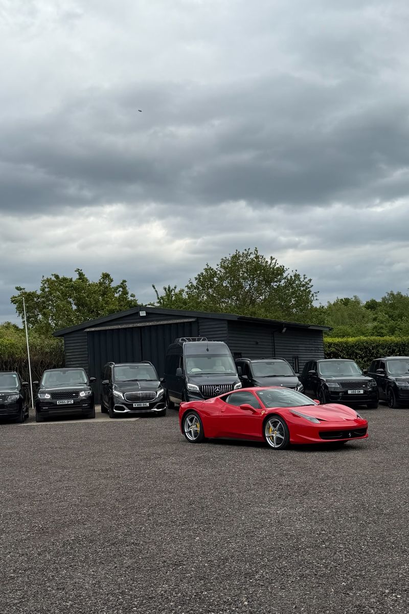 The Heylux luxury fleet lined up at the company depot